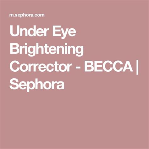 sephora under eye correction.